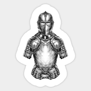 Chivalry in Steel: Medieval Knight Armor Sticker